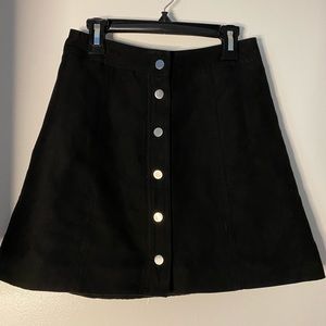 Black button down skirt